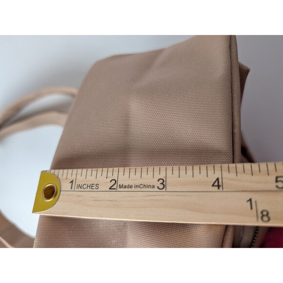 Herschel Womens Nova Metallic Tan Inner Pockets Nylon Mini Backpack - Picture 12 of 14